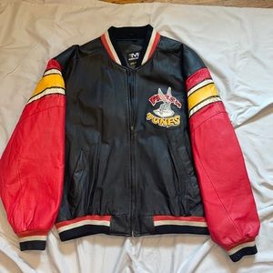 Vintage Mirage Looney Tunes Leather Jacket XXL